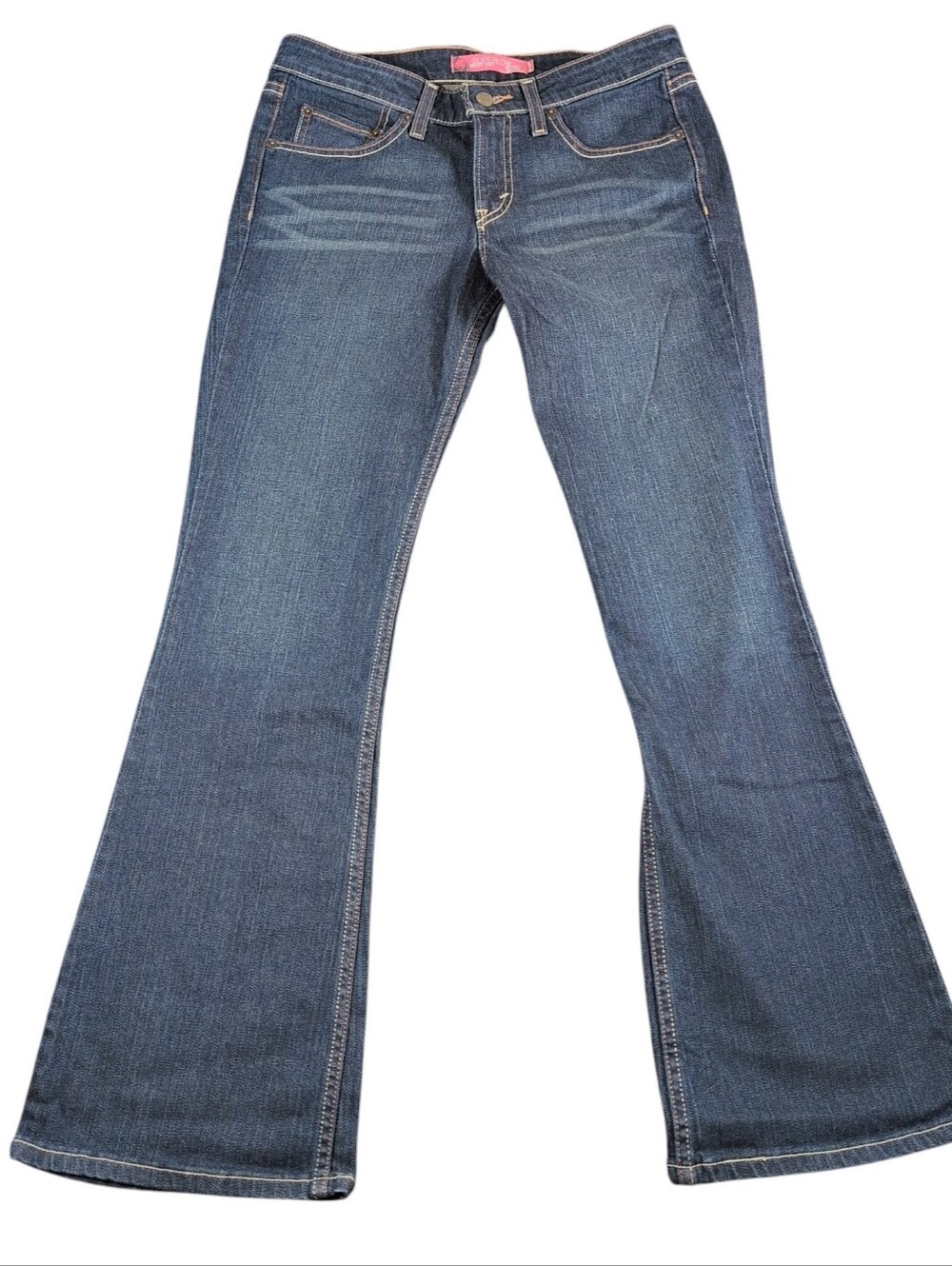 Levi's 518 Superlow bootcut Low Rise Denim jeans Size 7 Dark Wash